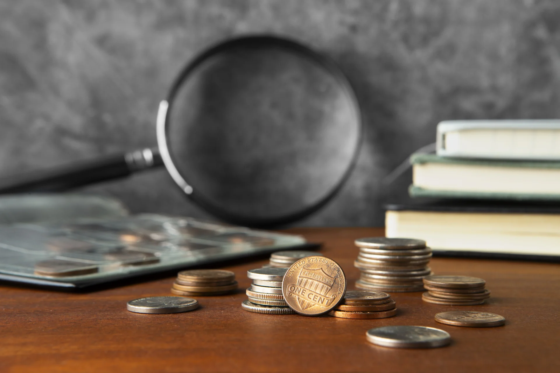 Close Up Coins Table