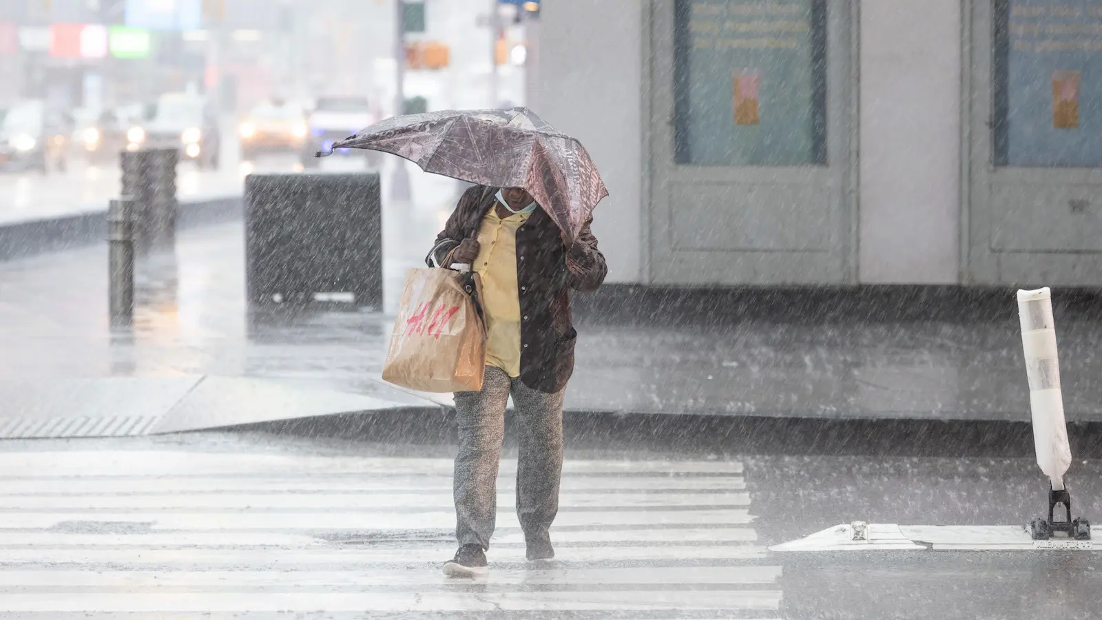 Rainfall Woman With Umbrella