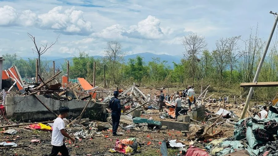 Explosao Myanmar