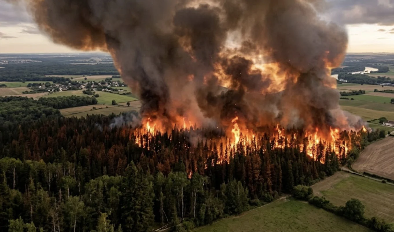 Incendios França Fontainebleu