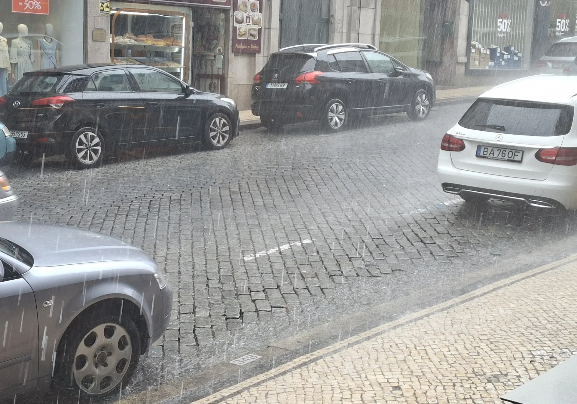 Chuva Copiosa Em Viseu