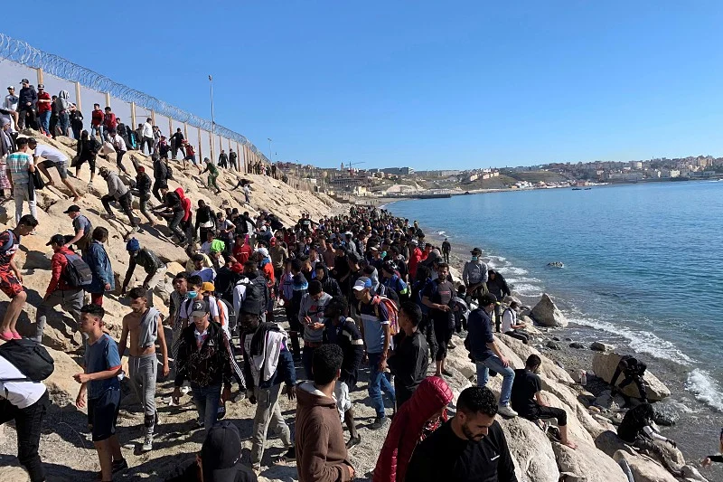 Imigrantes Ceuta Marrocos