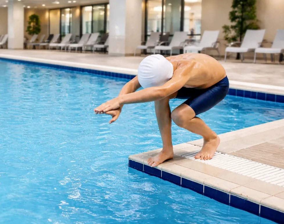 Salto Para A Piscina