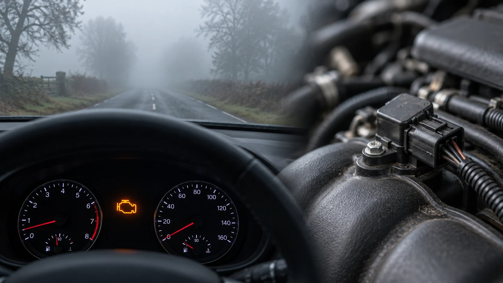 Neblina Alerta Do Motor E Sensor Map